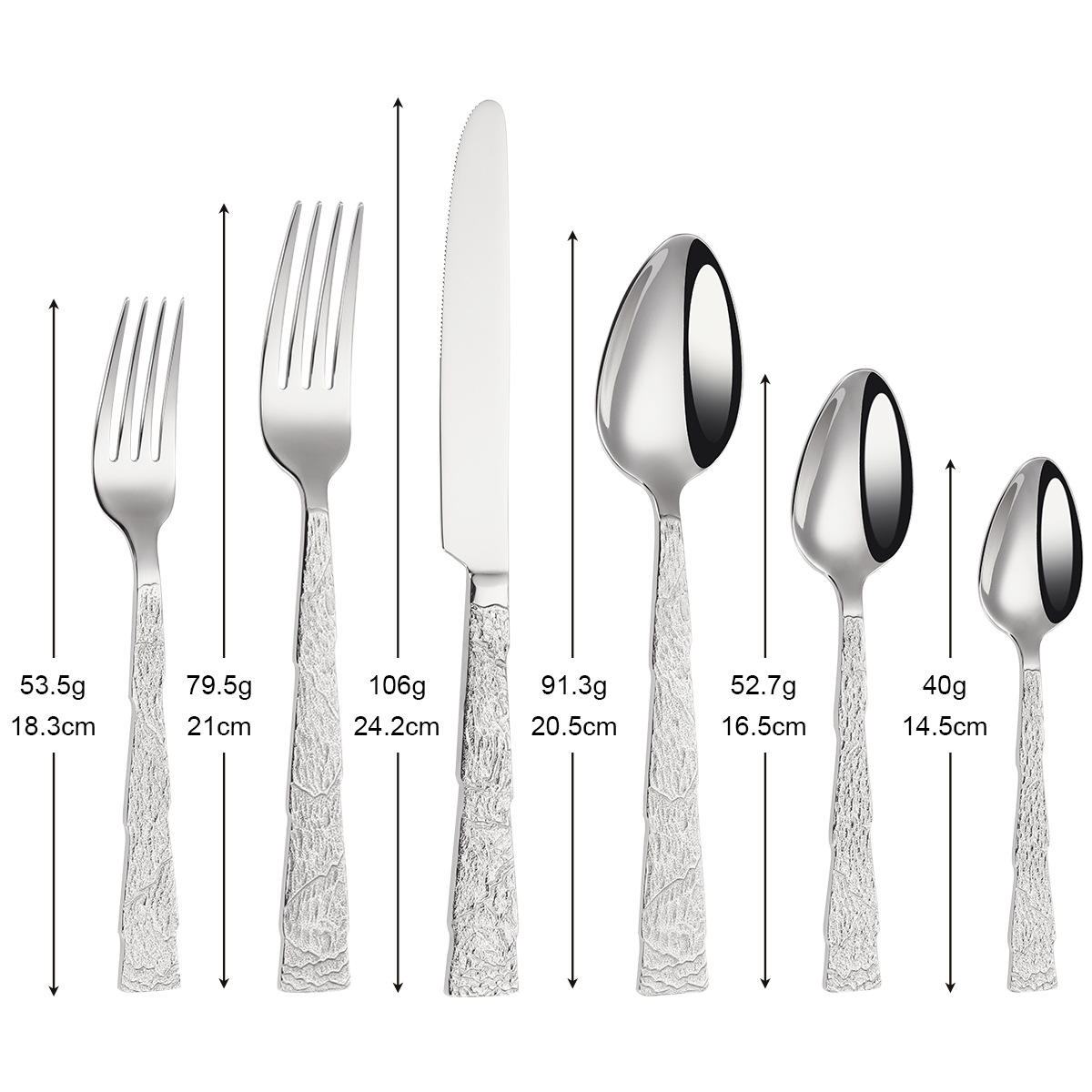 Juego de Cubiertos de color natural de 6 piezas