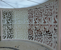 Panneau métallique en aluminium découpé cnc, taille personnalisée, décoration d'écran de balcon privé, Design élégant