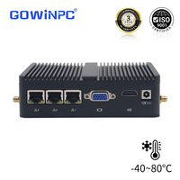 Router Industrial Mini PC Sin Ventilador con 3 Puertos LAN, Intel N97/N100, Firewall, VPN Gateway, Compatible con Windows 11 Pro