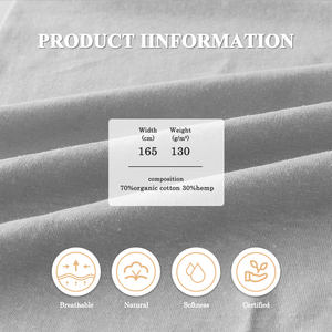 유기농 코튼 대마 싱글 저지 패브릭 친환경 높은 색상 견뢰도 스포츠 탱크 탑 기본 사용자 정의 로고 소스 공장 - Product Image 2