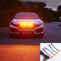 4 Luces LED de Advertencia para Parachoques Delantero de SUV Todoterreno, Luces LED de Señalización para Camioneta, SUV y Otros Accesorios para Automóviles