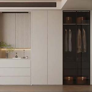 Armario Moderno de Madera Maciza para Dormitorio o Sala de Estar, Ahorro de Espacio, Gran Capacidad, Ecológico, Independiente, con Puertas Personalizables - Product Image 1