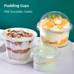 Custom Printed Food Grade PP Blossom Flower Shape Cup Yogurt Pudding Cheese Cup Dessert Ice Cream Cups