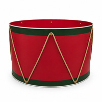 Support de sapin de Noël en fer forgé fait main sur mesure en forme de tambour basse, décoration de Noël pour la maison