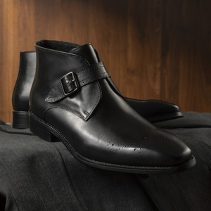 Botas de Cuero con Hebilla para Hombre, Botas Casuales con Suela Plana y Diseño Retro, Estilo Puntiagudo, Nueva Colección Invierno 2025 - Product Image 5