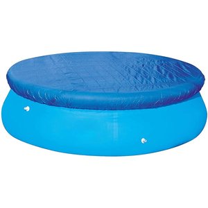 Couverture de piscine gonflable ronde en PVC, couverture solaire pour piscine hors sol, protection durable et imperméable, couleur bleue - Product Image 2