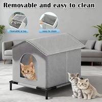 Waterdichte, geïsoleerde honden- en kattenverblijf, verhoogde dieren tent, multifunctioneel, verwijderbare hol, afgesloten tent, Oxford doek, geschikt voor alle soorten.