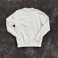 Sweat-shirt en coton ample à épaules tombantes avec logo, col rond surdimensionné, impression en relief, personnalisable, vente en gros