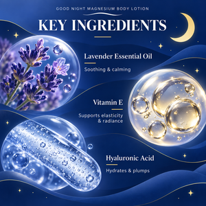 Loción Corporal Humectante y Relajante <span class=keywords><strong>con</strong></span> Aceite de Lavanda y Vitamina E, 120g, Crema de Magnesio para el Cuidado Nocturno de la Piel - Product Image 3