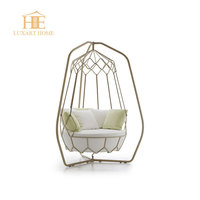 Chaise suspendue en rotin pour extérieur, balcon, jardin, patio, chaise longue inclinable en métal