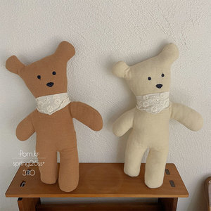 En gros, <span class=keywords><strong>Accessoires</strong></span> faits main en tissu de poupée style dessin animé, avec ours en dentelle et foulard en soie, pour enfants, ornements d'accompagnement d'anniversaire - Product Image 2