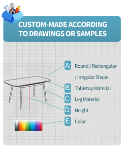 <span class=keywords><strong>Table</strong></span> basse moderne en MDF, non extensible, personnalisable, allongée et semi-circulaire, pour chambre, bureau ou salon, mobilier de maison - Product Image 6