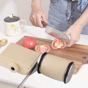 Aiguiseur de couteaux de cuisine à roulettes réglable en acier magnétique avec coffret cadeau en bois – Pack promotionnel - Product Image 5