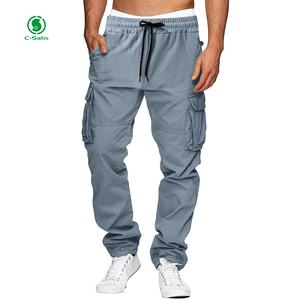 Vêtements décontractés et pantalons <span class=keywords><strong>cargo</strong></span> à jambes amples multi-poches pour hommes personnalisés et en gros - Product Image 4