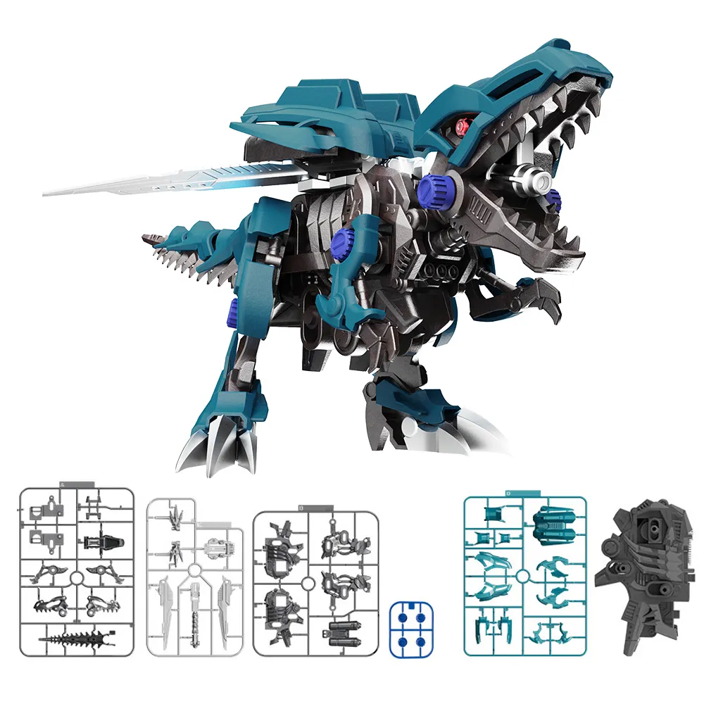 HW montaj yapı bloğu eğitim 3D bulmaca robot dinozor kılıç tyrannosauru rex oyuncak Diy dinozorlar çocuklar için