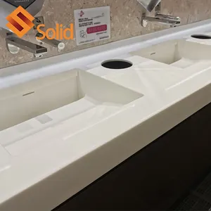 Lavabo in pietra artificiale per wc pubblico in materiale antibatterico