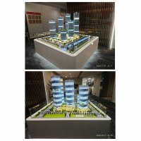 Maqueta Arquitectónica Moderna Personalizable en Estilo Realista con Iluminación para Hoteles y Villas, Material Plástico