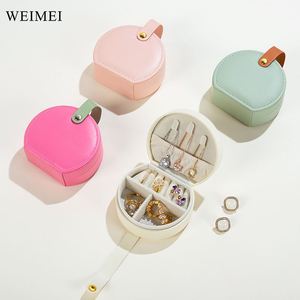 Bolsa de almacenamiento de joyas de viaje portátil organizador de logotipo personalizado contenedor de joyero de cuero - Product Image 4