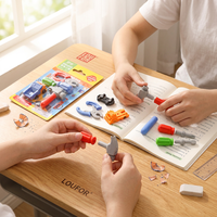 Gomme à effacer puzzle à assembler en TPR, jouet éducatif de papeterie DIY pour enfants en classe