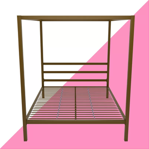 Eenvoudige Montage Oem En Odm Metalen Hemelbed Frame Queen Dubbele Grootte Met Hoofdeinde En Treeplank Stevige Stalen - Product Image 4