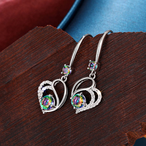 Orecchini a Forma di Cuore Chic per Donne, Gioielli Eleganti in Stile Coreano - Product Image 4