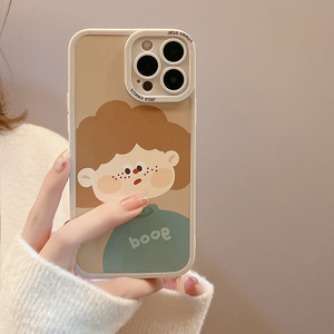 Para <span class=keywords><strong>iPhone</strong></span> 14 13 12 11 Pro Max XR X XS 7 8 Plus suave TPU mate creativo dibujos animados niño niña divertida pareja funda para teléfono móvil - Product Image 5
