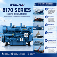 Weichai 8170 Serie Wassergekühlter Motor Reihen-Dieselmotor für Passagierfähren und Ingenieurfahrzeuge
