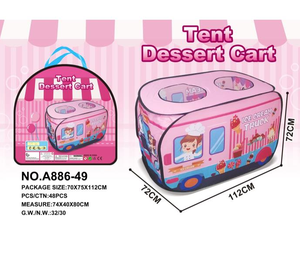 Carpa de poliéster con diseño de helado, piscina de bolas, <span class=keywords><strong>tienda</strong></span> de juegos de simulación, separador de cama infantil para niños y niñas de 8 a 13 años - Product Image 5
