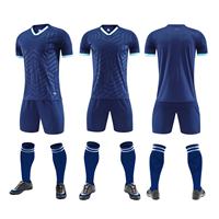Ensemble de maillots de football personnalisés pour hommes - 100% polyester, impression par transfert thermique, col montant, manches longues, nom d'équipe personnalisé, toutes saisons