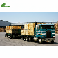 Semi-remorque à plateau plat à double conteneur 2+2 essieux 60 tonnes pour marchandises en vrac