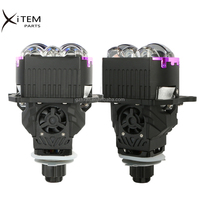 Projecteur Bi-LED XITEM F5 220W avec 17 puces, 6000K, pour moto, éclairage LED tout-terrain, feux de croisement/route H4 H7