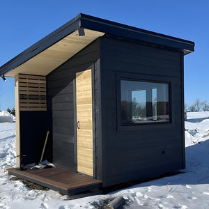 <span class=keywords><strong>Sauna</strong></span> à vapeur humide moderne en <span class=keywords><strong>bois</strong></span> massif pour 6 personnes avec bain froid intégré pour villas, vente en gros - Product Image 5