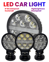Luz DE TRABAJO LED de alto brillo de 50W y 5 pulgadas, lámpara de Trabajo Auxiliar de 6500K para camiones, Tractores, excavadoras, iluminación Exterior para automóviles
