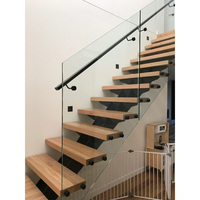 Conception de garde-corps d'escalier intérieur en bois de caoutchouc de construction de la maison de chicago de chicago, de kingston