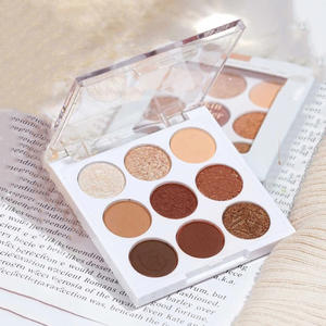 Palette d'ombres à paupières holographiques scintillantes rose haute qualité à haute pigmentation 9 couleurs multicolores foncées et claires, marque privée - Product Image 6