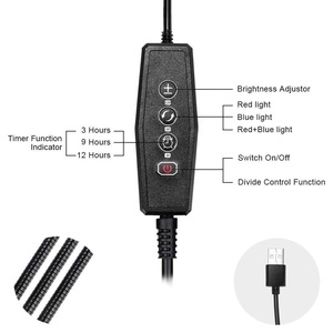 ไฟปลูกต้นไม้ LED 4/8/12H ควบคุมเวลาอัตโนมัติไฟ36W สามหัว USB สำหรับต้นกล้าดอกไม้ผักเรือนกระจกอลูมิเนียม - Product Image 4