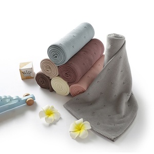 Trẻ Sơ Sinh Bé Đan Rắn Màu Ren Chăn Sang Trọng Hữu Cơ Mềm Mại Cotton Ấm Cúng Ôm Ôm Xe Đẩy Em Cũi Chăn Cho Trẻ Sơ Sinh - Product Image 5