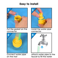 Piscine gonflable pliable en PVC pour l'extérieur, tapis de pulvérisation d'eau pour enfants et chiens, jouets aquatiques gonflables