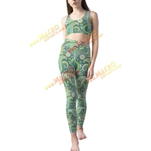High Waist Women's Polyester Spandex Yoga Pants Custom Printed Floral Design Breathable UV Protection <b>Ankle</b>-<b>Length</b> SEAMED - Product Image 6