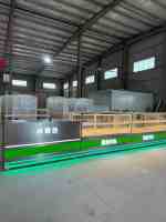 Vitrine de présentation de gâteaux commerciale avec éclairage LED, vitrine arrière en verre cubique, durable, pour boulangerie, pâtisserie