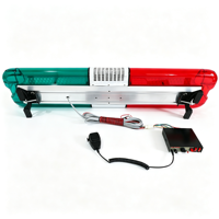 Barre lumineuse d'avertissement de circulation à LED verte et rouge haute luminosité BIAOCHI 47'' 1,2 m pour toit de voiture, camion, sirène, klaxon, haut-parleur