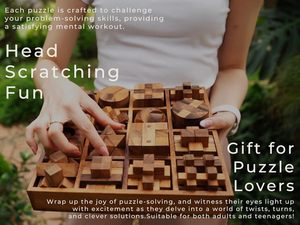 Jeu d'échecs en bois pour adultes - Casse-têtes cubiques, jeux de réflexion stimulants, jouets de puzzle - Product Image 4