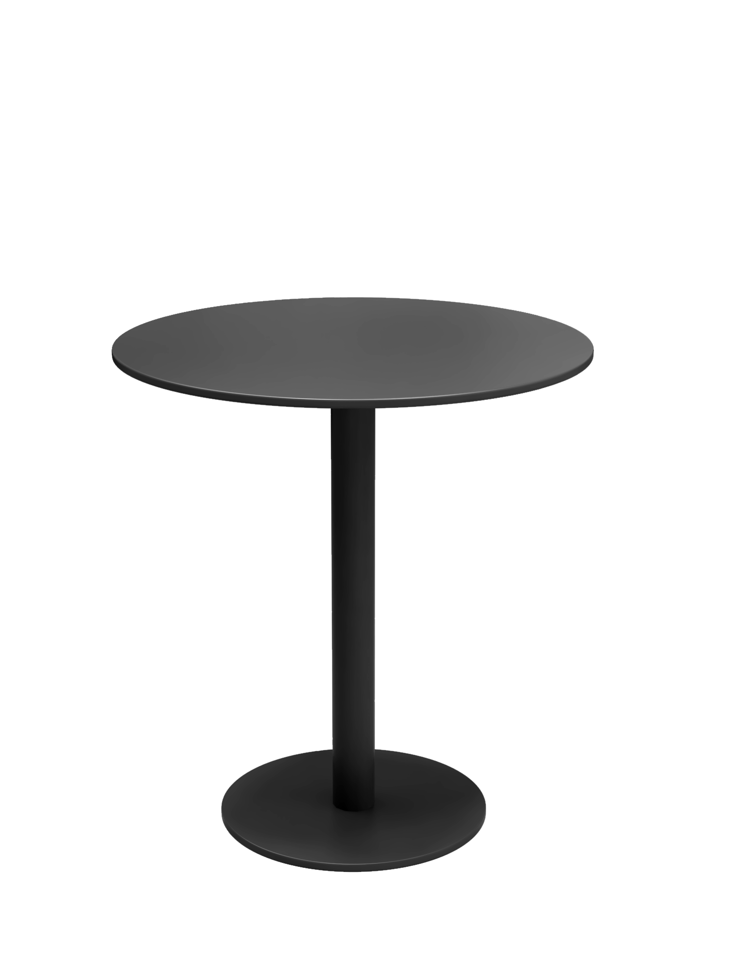 Black round table, 60cm in diameter