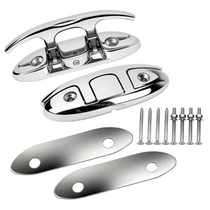 Cleat Plegable para Barco <span class=keywords><strong>de</strong></span> Acero Inoxidable 316, Cleat Abatible para Muelle con Fijación, Crampones <span class=keywords><strong>de</strong></span> <span class=keywords><strong>Amarre</strong></span> - Product Image 3