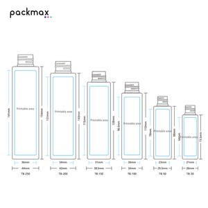 ขวดฝาเกลียวใสทรงสี่เหลี่ยม PETG พร้อมจุกในตัว ขนาด 30-400 มล. – ว่างเปล่าสำหรับใส่ไฮโดรซอล เอสเซนส์ น้ำยาล้างเครื่องสำอาง โทนเนอร์ - Product Image 6