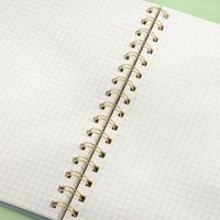 Carnet à spirale A5 à feuilles mobiles, personnalisé, pour étudiants, avec sangle, 80 feuilles, couleur unie, minimaliste, bloc-notes, journal