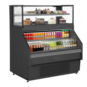 Nouveau design Rideau d'air refroidisseur ouvert Grab and Go réfrigérateur commercial d'affichage de gâteau pour <span class=keywords><strong>boulangerie</strong></span> - Product Image 2