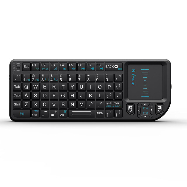 RII X1 Mini Wireless 2.4G Keyboard with Touch Pad Fixed Code & Rolling Code Air Mouse Function