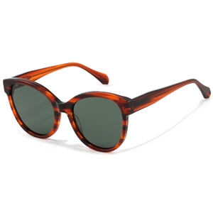 Gafas de Sol Cat Eye con Montura Completa en Tortuga, Lentes Verdes, Protección UV400, Estilo Unisex para Adultos - Product Image 6