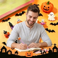Stylo Gel Clic Cartoon Halloween Mignon à Séchage Rapide Encre Noire Cadeau Scolaire pour Étudiants